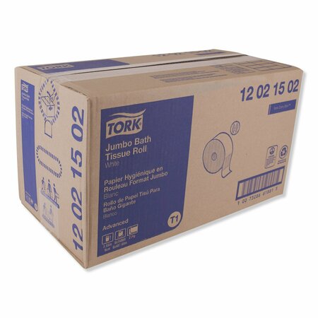 Tork Tork Jumbo Toilet Paper Roll White T1, Advanced, 2-ply, 6 x 1600 feet, 12021502 12021502